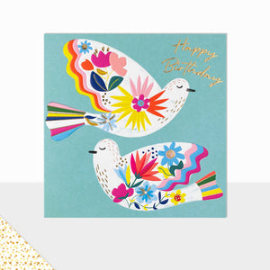 Aurora Happy Birthday Floral Birds