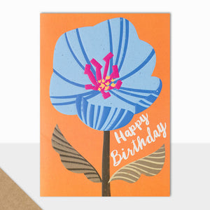Bloom Happy Birthday Blue Flower