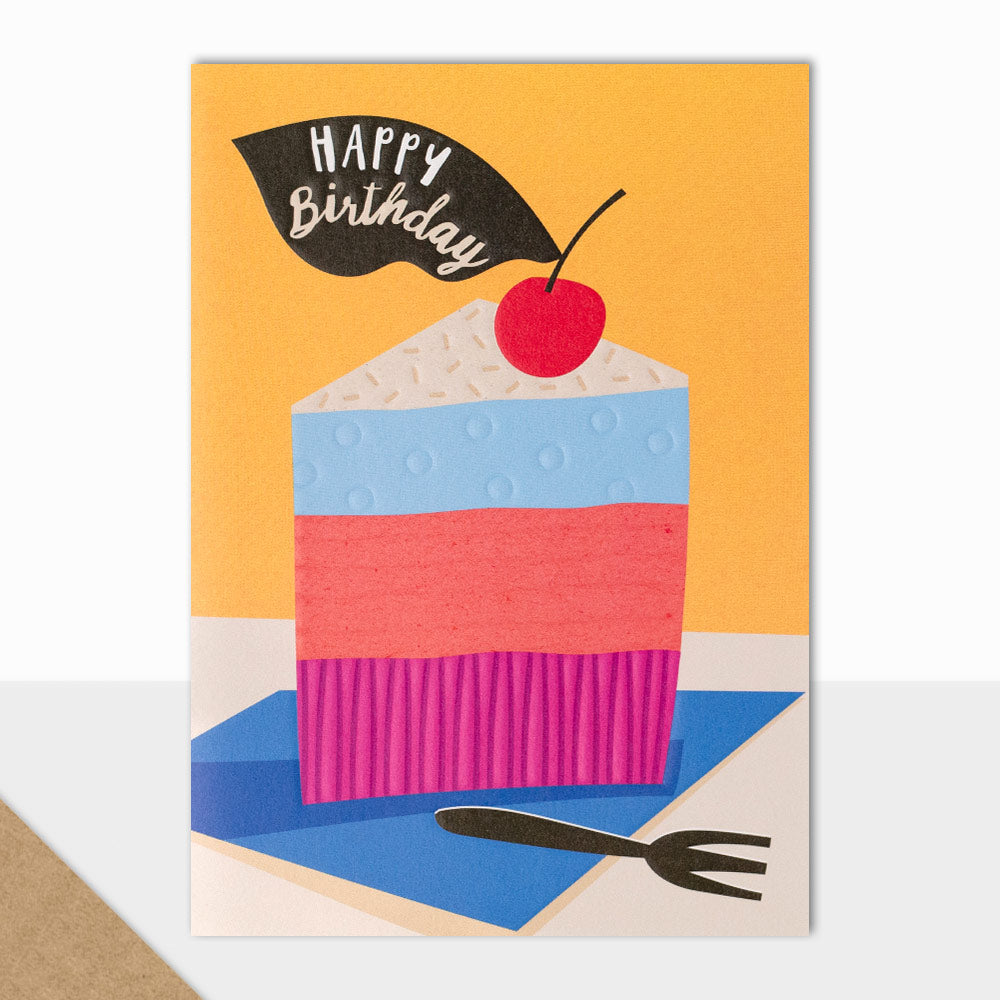 Bloom Happy Birthday Cake Slice