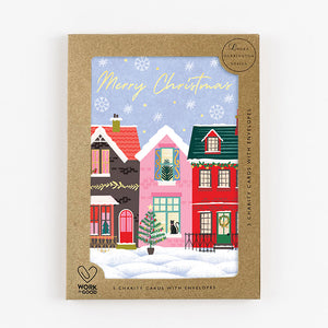 Charity Christmas Card Pack Houses