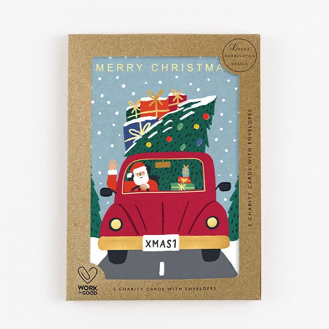 Charity Christmas Card Pack Santa