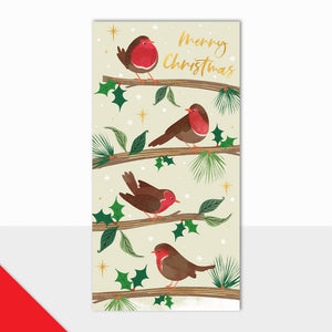 Gift Wallets - Merry Christmas Robins