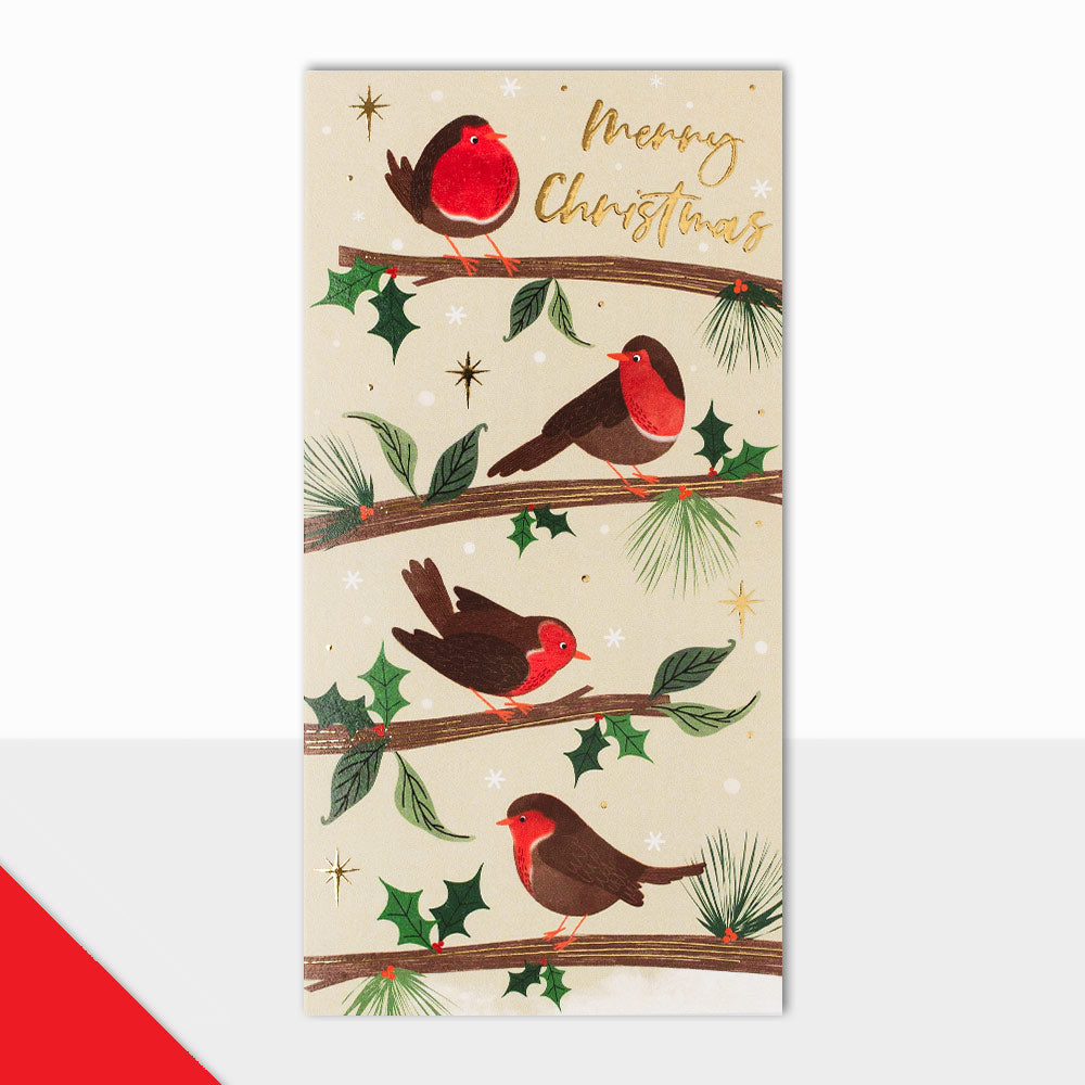 Gift Wallets - Merry Christmas Robins